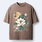 Kyoto-Lion Ukiyo Lotus Frog Washed T-Shirt