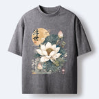 Kyoto-Lion Ukiyo Lotus Frog Washed T-Shirt