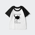 Kyoto-Lion Lazy Cat Survive Day Funny Meme Kids Raglan T-shirt