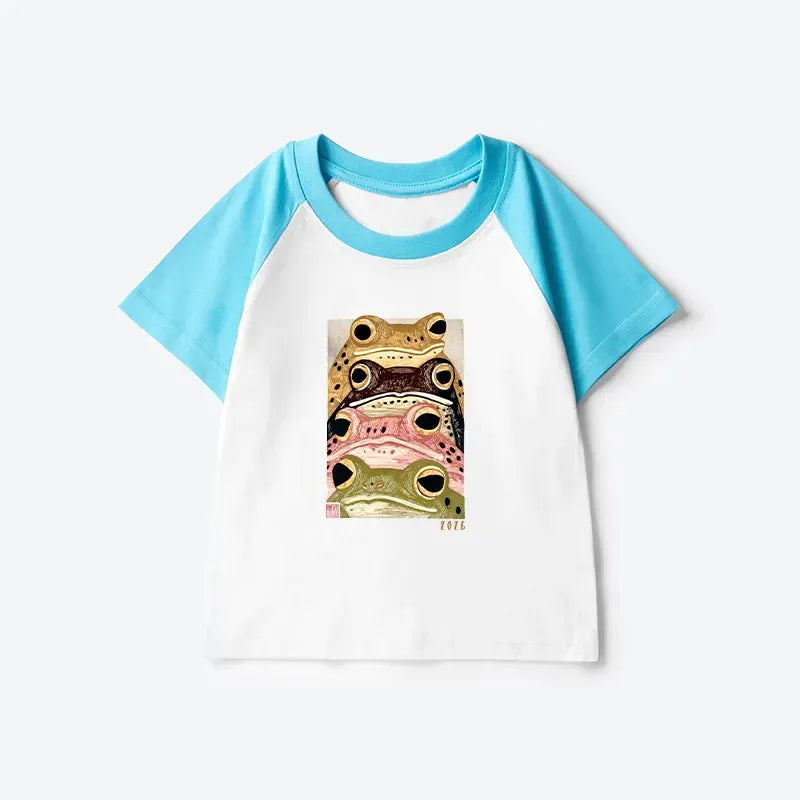 Kids Frog Art Raglan T-shirt