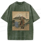 Trendy Mount Fuji Japanese T-Shirt for Summer