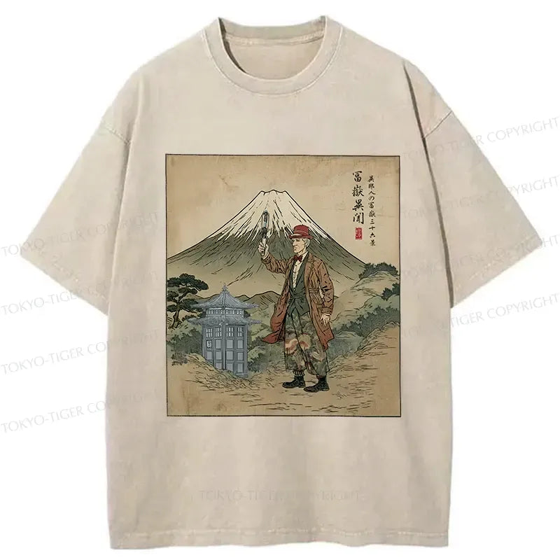 Japanese Mount Fuji Washed T-Shirt