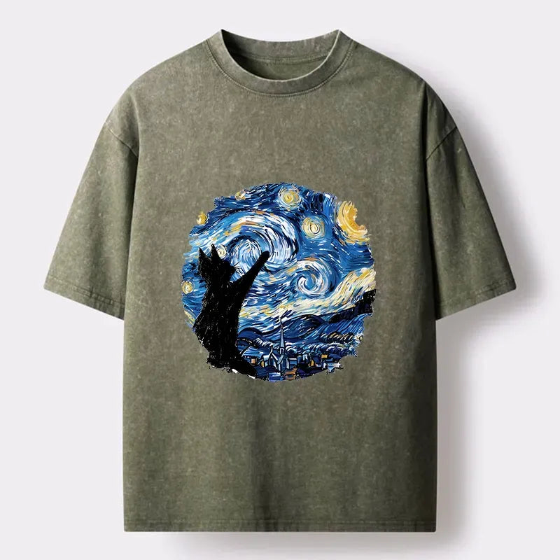 Japanese Vintage Washed T-Shirt for Daily Wear
