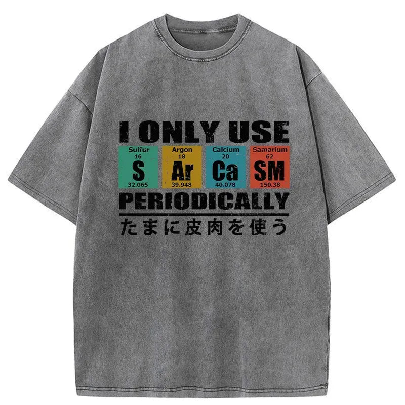 Kyoto-Lion Use Sarcasm Occasionally Washed T-Shirt