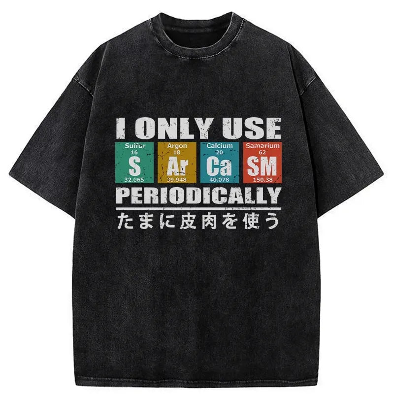 Kyoto-Lion Use Sarcasm Occasionally Washed T-Shirt