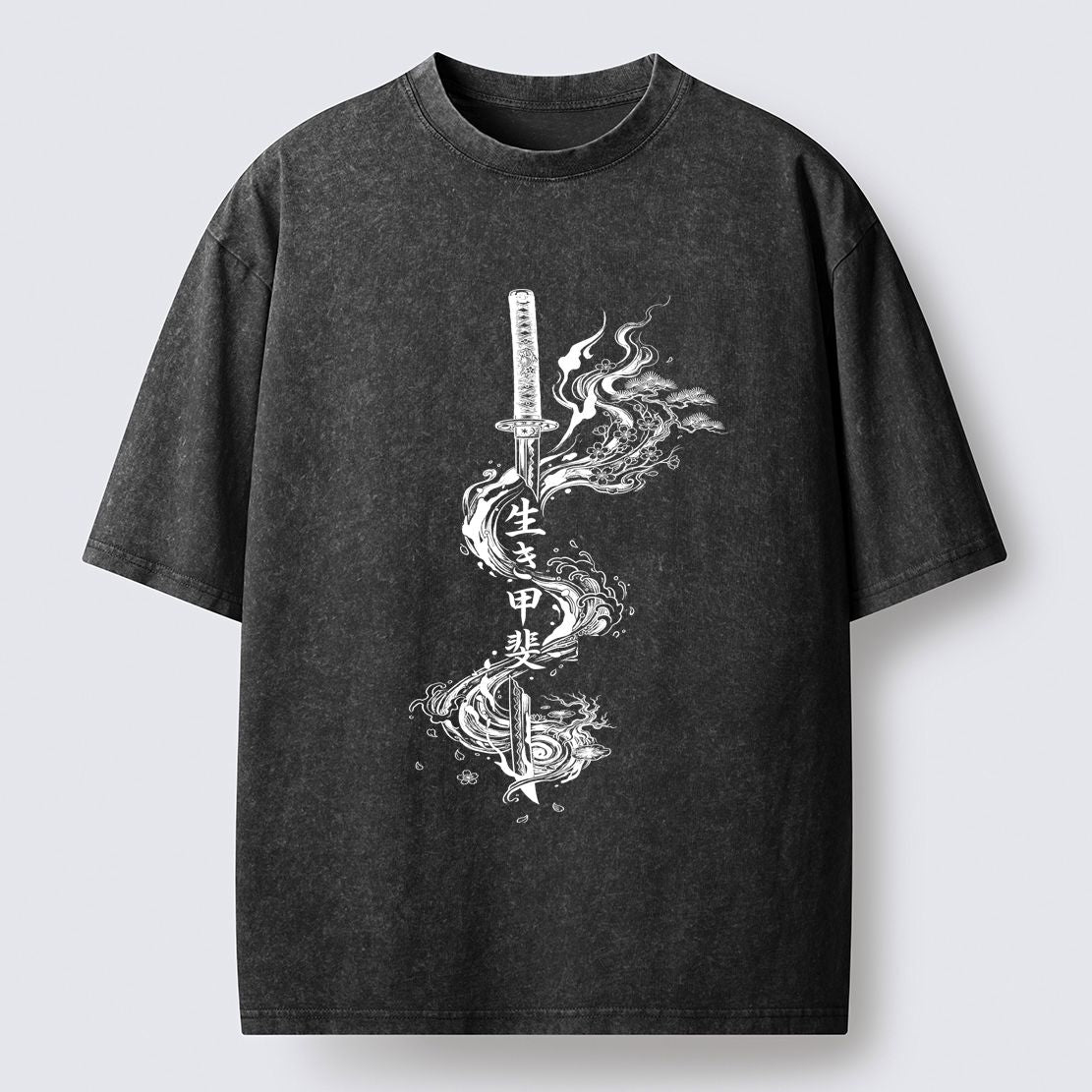 Kyoto Lion Sword of Living Kanji T-Shirt