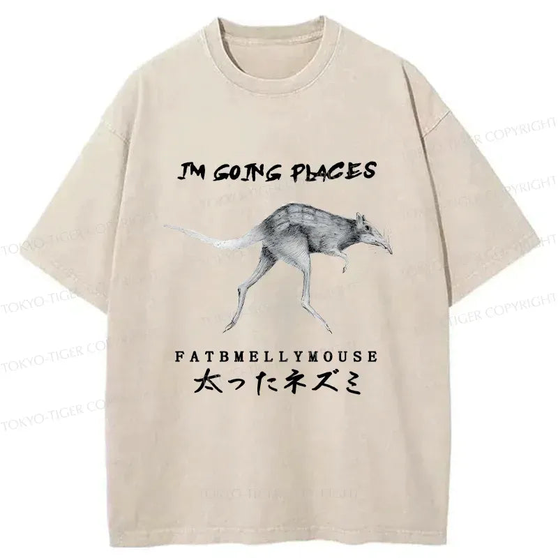 Kyoto-Lion Long-Legged Mouse Washed T-Shirt