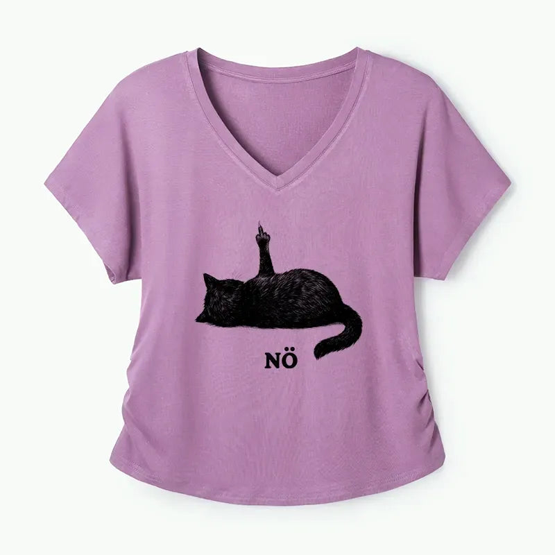 Kyoto-Lion Cat Refused Modal Dolman Sleeve T-Shirt