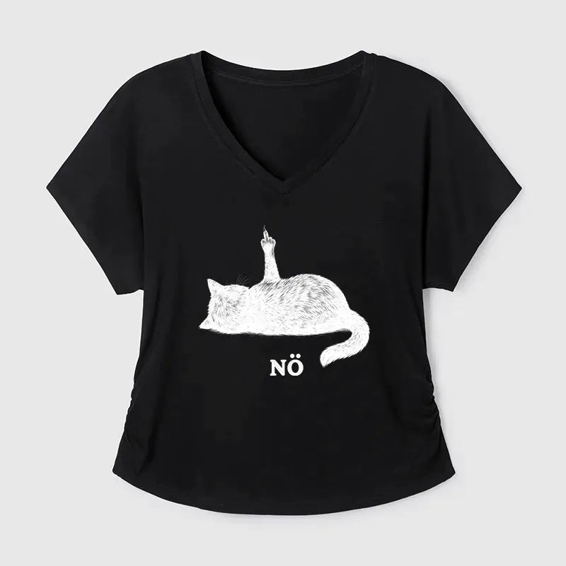 Kyoto-Lion Cat Refused Modal Dolman Sleeve T-Shirt