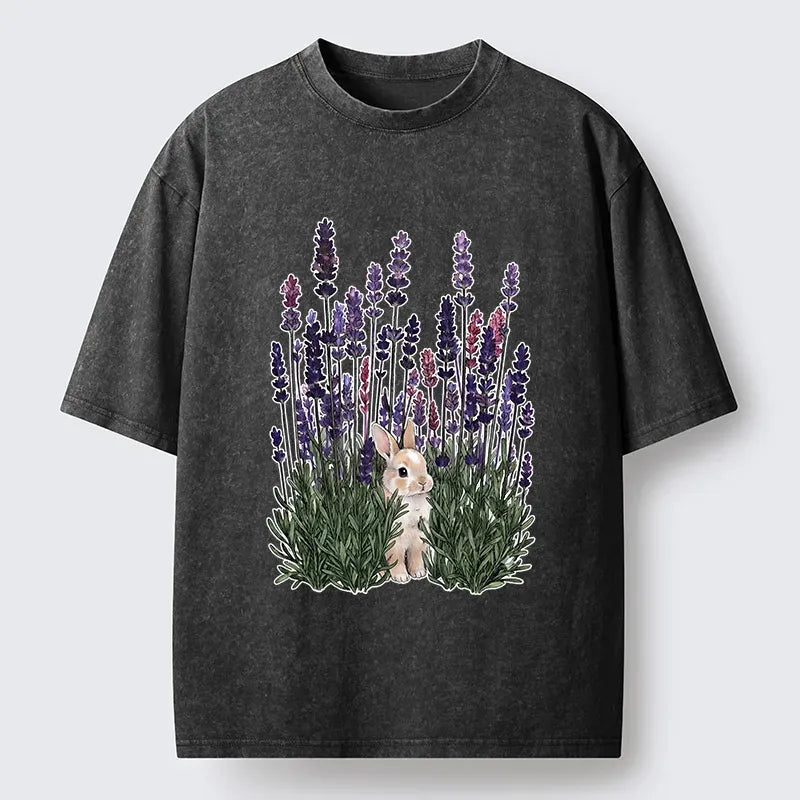 Tokyo?Tiger Rabbit In Lavender Washed T-Shirt