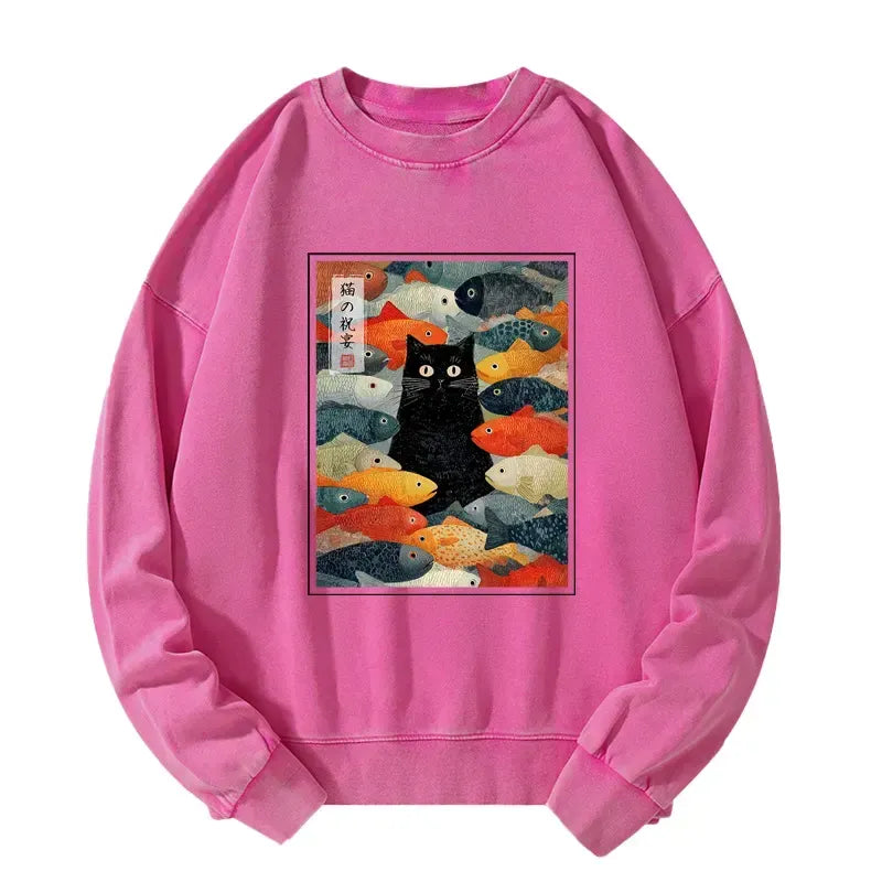 Washed Sweatshirt for Daily Wear