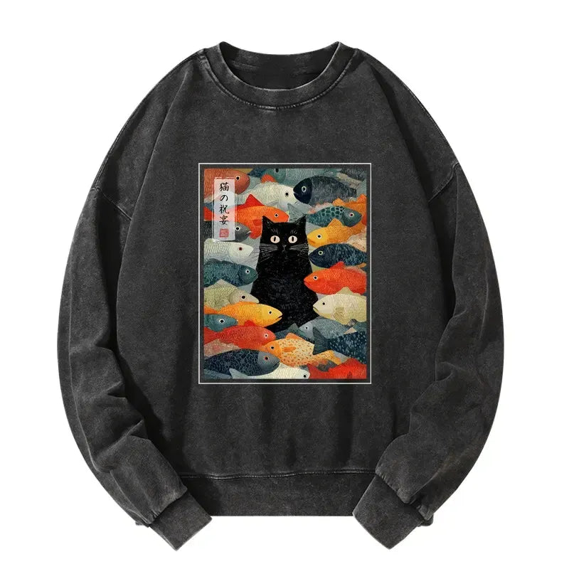 Washed Sweatshirt for Daily Wear