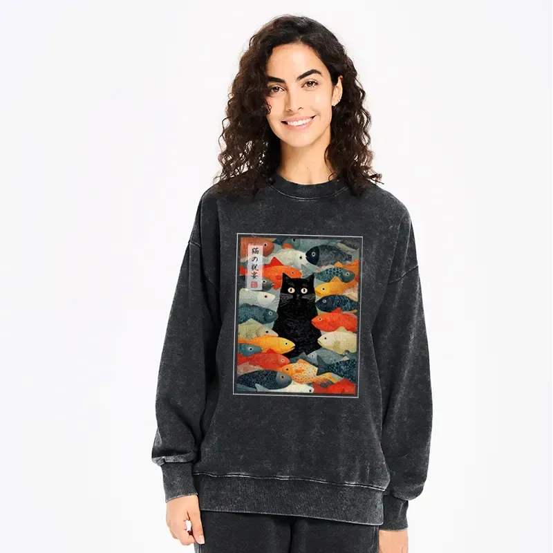 Washed Sweatshirt for Daily Wear