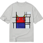 Japanese Abstract Art Cat Tee Limited Edition