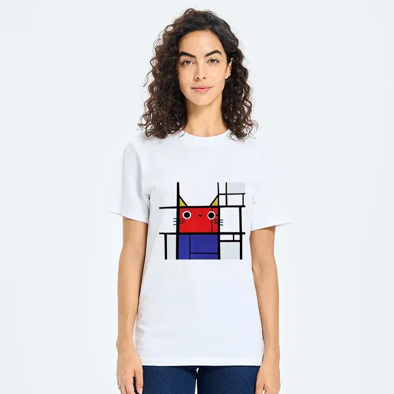 Japanese Abstract Art Cat Tee Limited Edition