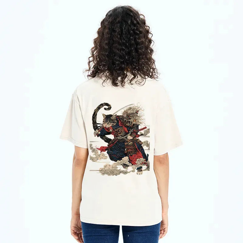 Vintage Ukiyo-e Cat Tee for Streetwear