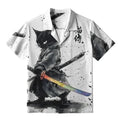 Kyoto Lion Cat Hawaiian Shirt on Sale