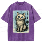 Trendy Japanese Cat T-Shirt for Gift Idea