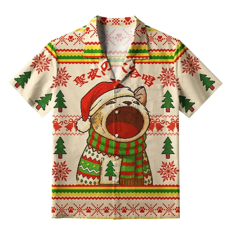 Japanese Christmas Hawaiian Shirt