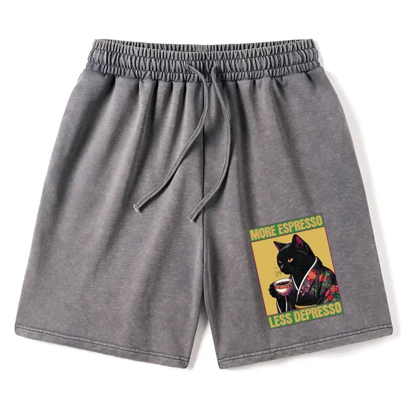 Japanese vintage washed shorts for summer