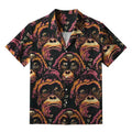 Kyoto-Lion Mischievous Monkey Aloha Hawaiian Shirt