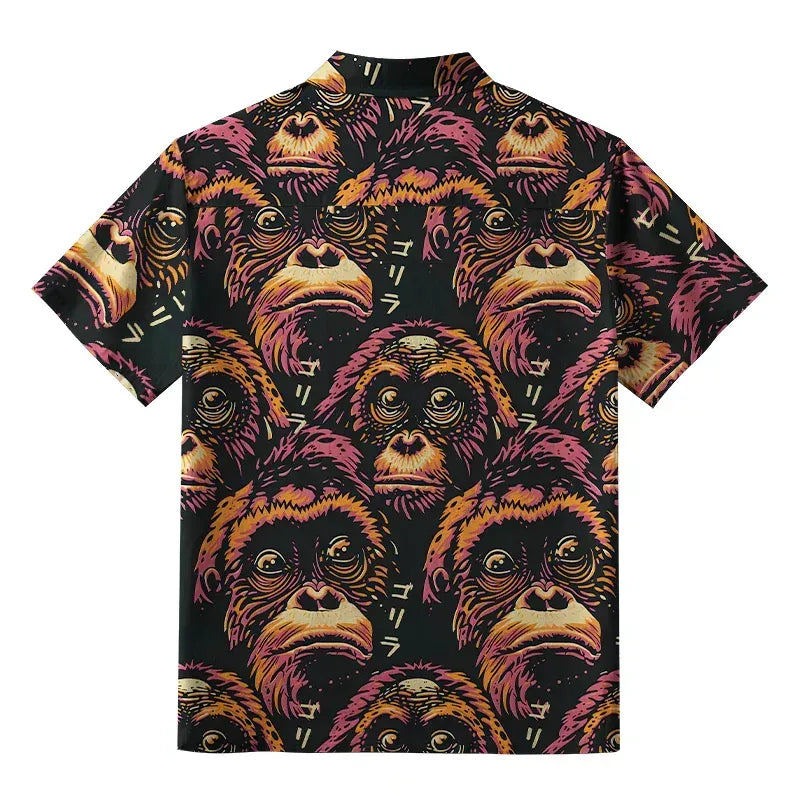 Japanese Monkey Aloha Shirt on Sale