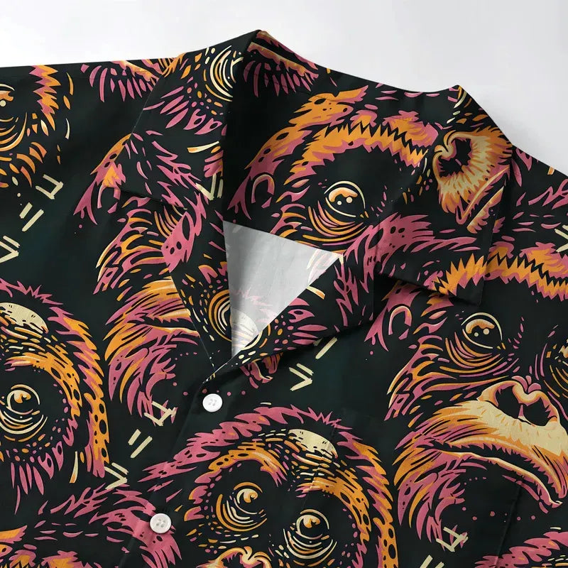 Japanese Monkey Aloha Shirt on Sale