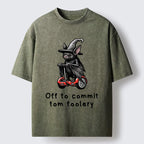 Kyoto-Lion Wizard Bat Meme Washed T-Shirt