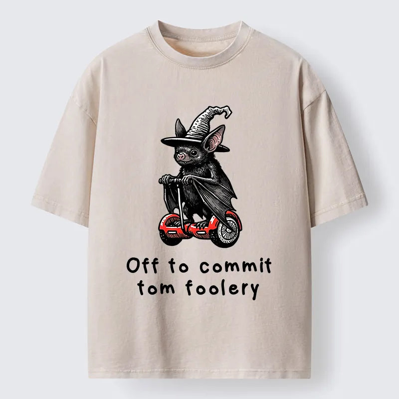 Kyoto-Lion Wizard Bat Meme Washed T-Shirt