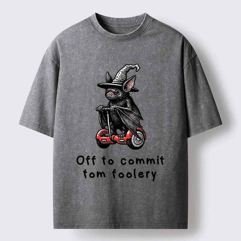 Kyoto-Lion Wizard Bat Meme Washed T-Shirt