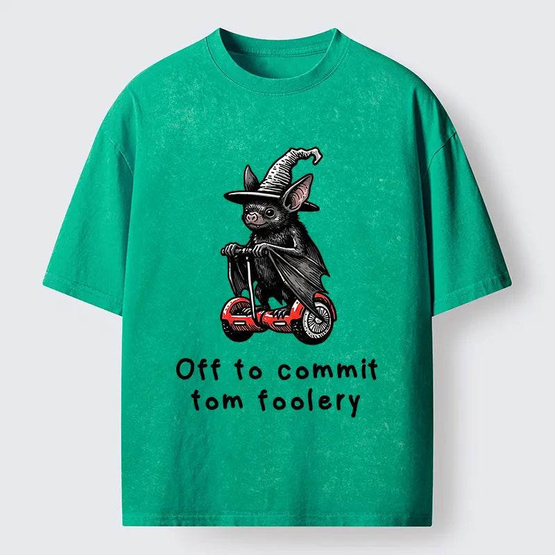 Kyoto-Lion Wizard Bat Meme Washed T-Shirt