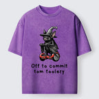 Kyoto-Lion Wizard Bat Meme Washed T-Shirt