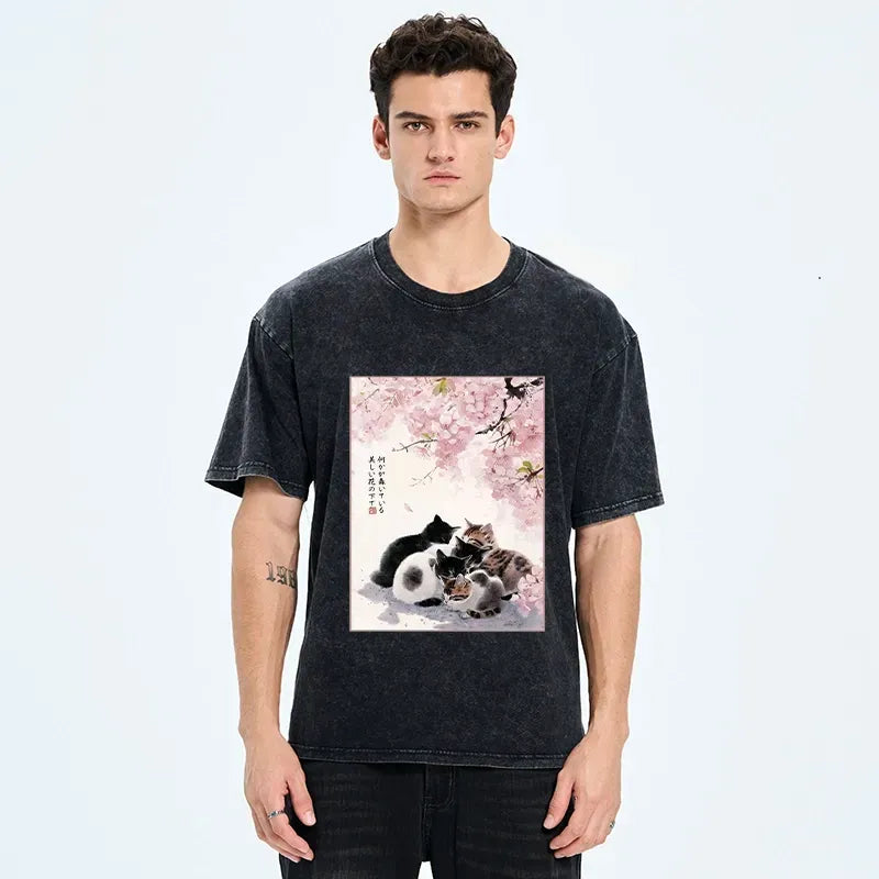 Best Seller Kyoto Cat T-Shirt for Streetwear