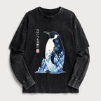 Kyoto-Lion Keep Calm Penguin Washed Double Layer T-Shirt
