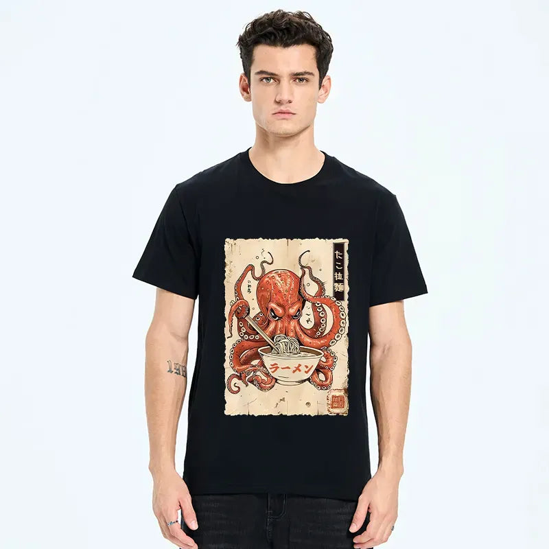 Retro Octopus T-Shirt for Summer