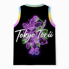 Neon Sakura Mesh Tank Top for Streetwear