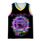Neon Sakura Mesh Tank Top for Streetwear