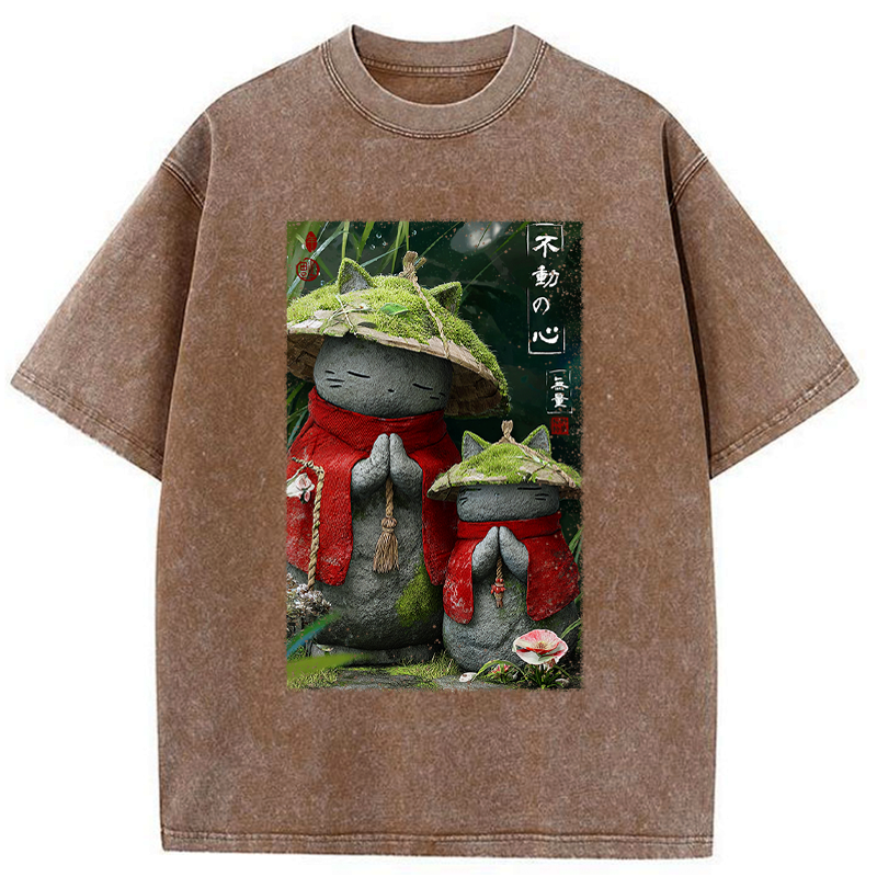 Kyoto-Lion Zen Guardians Washed T-Shirt