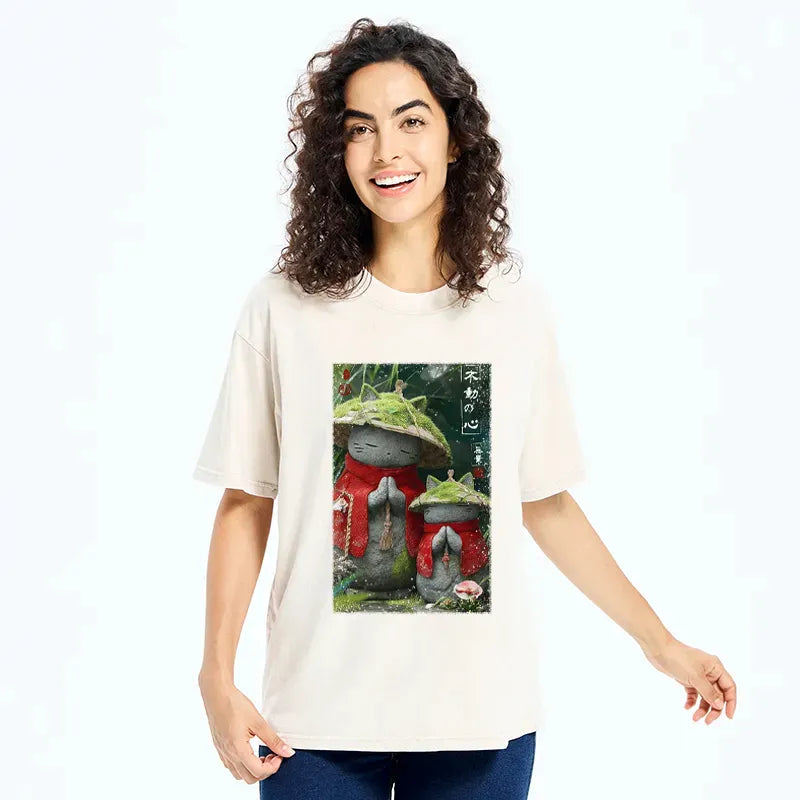 Kyoto-Lion Zen Guardians Washed T-Shirt