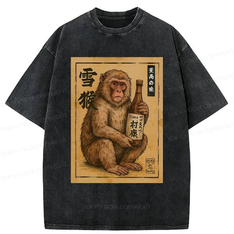 Washed Snow Monkey T-Shirt on Sale