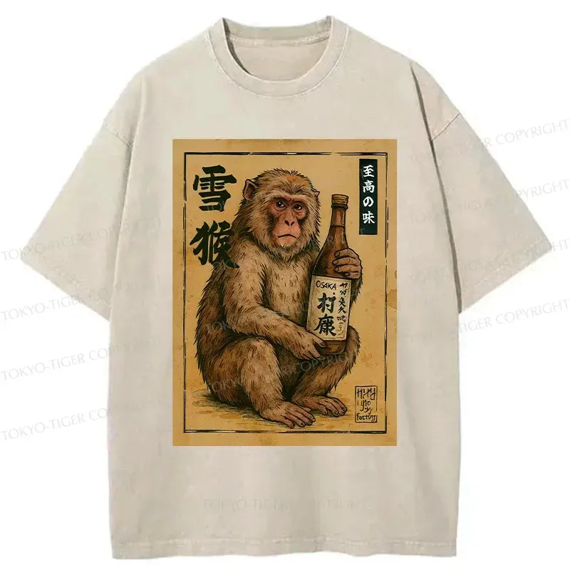 Snow Monkey Beer T-Shirt Gift for Him