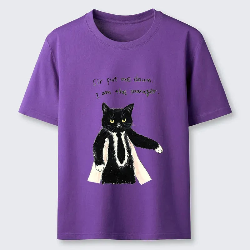 Kyoto-Lion Cat Manager Funny Classic T-Shirt