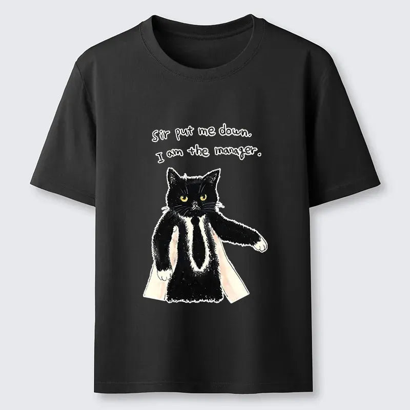 Kyoto-Lion Cat Manager Funny Classic T-Shirt