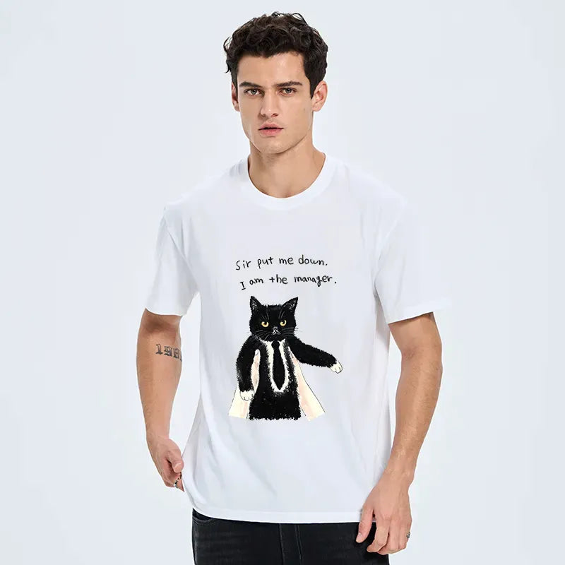 funny cat manager t-shirt for gift idea