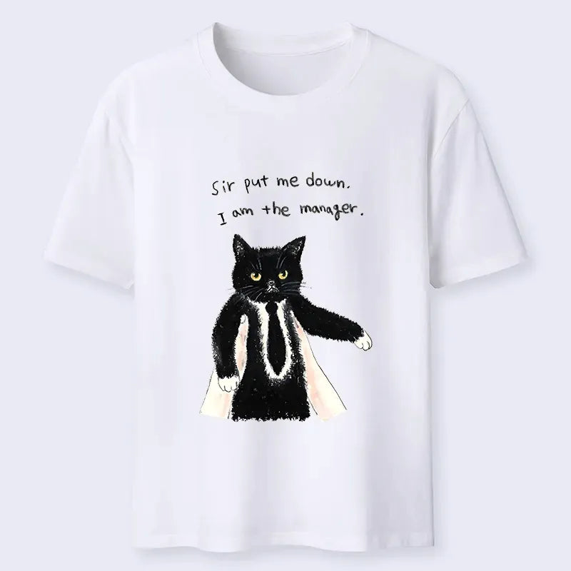 funny cat manager t-shirt for gift idea