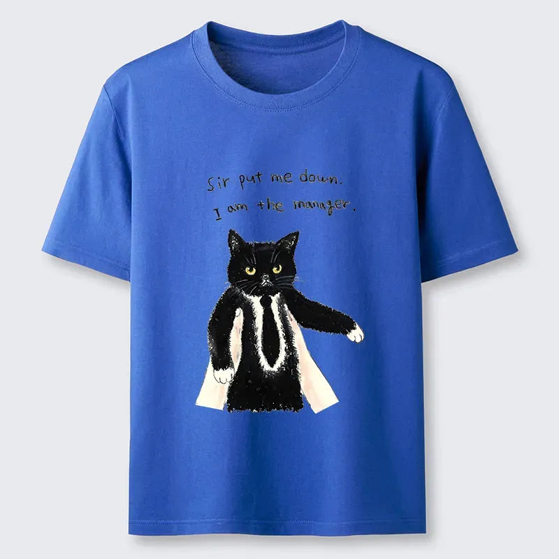funny cat manager t-shirt for gift idea
