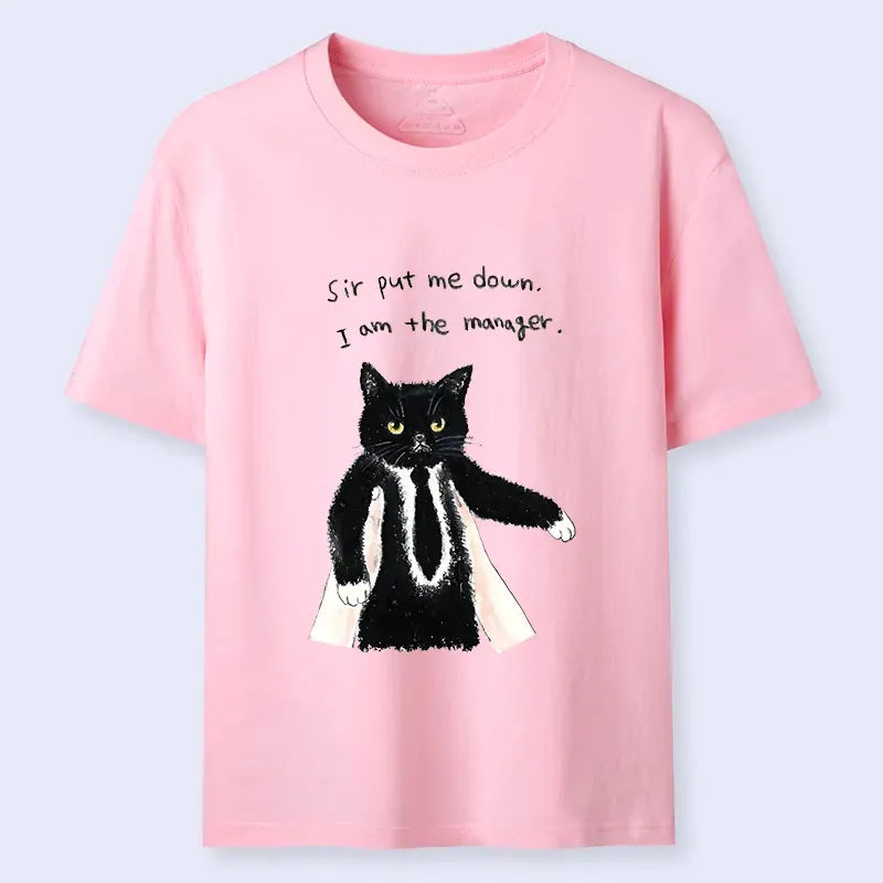 Kyoto-Lion Cat Manager Funny Classic T-Shirt