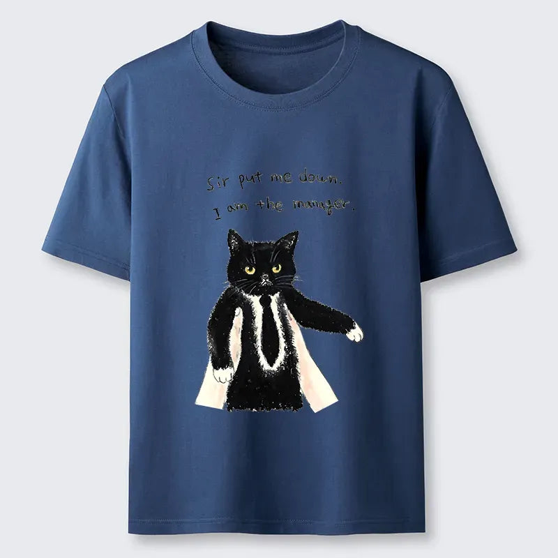 funny cat manager t-shirt for gift idea