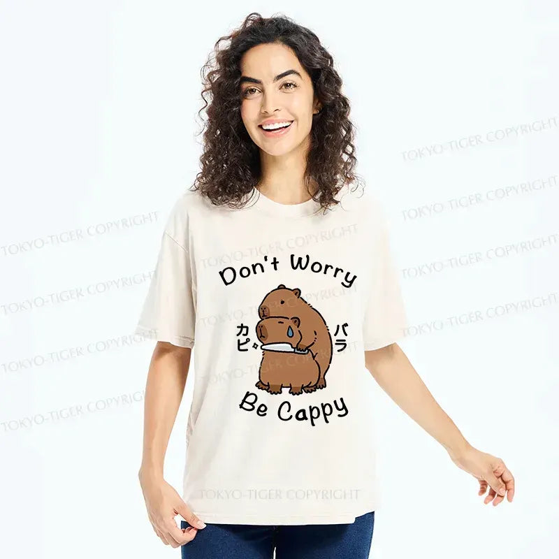 Kyoto-Lion Don't Worry Be Cappy Washed T-Shirt