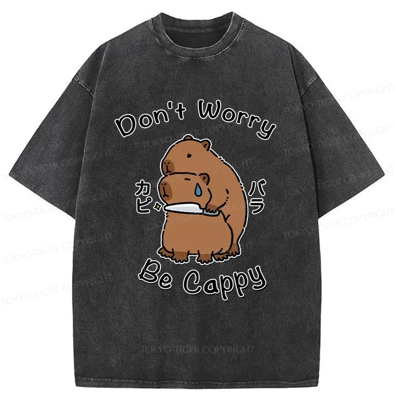 Kyoto-Lion Don't Worry Be Cappy Washed T-Shirt